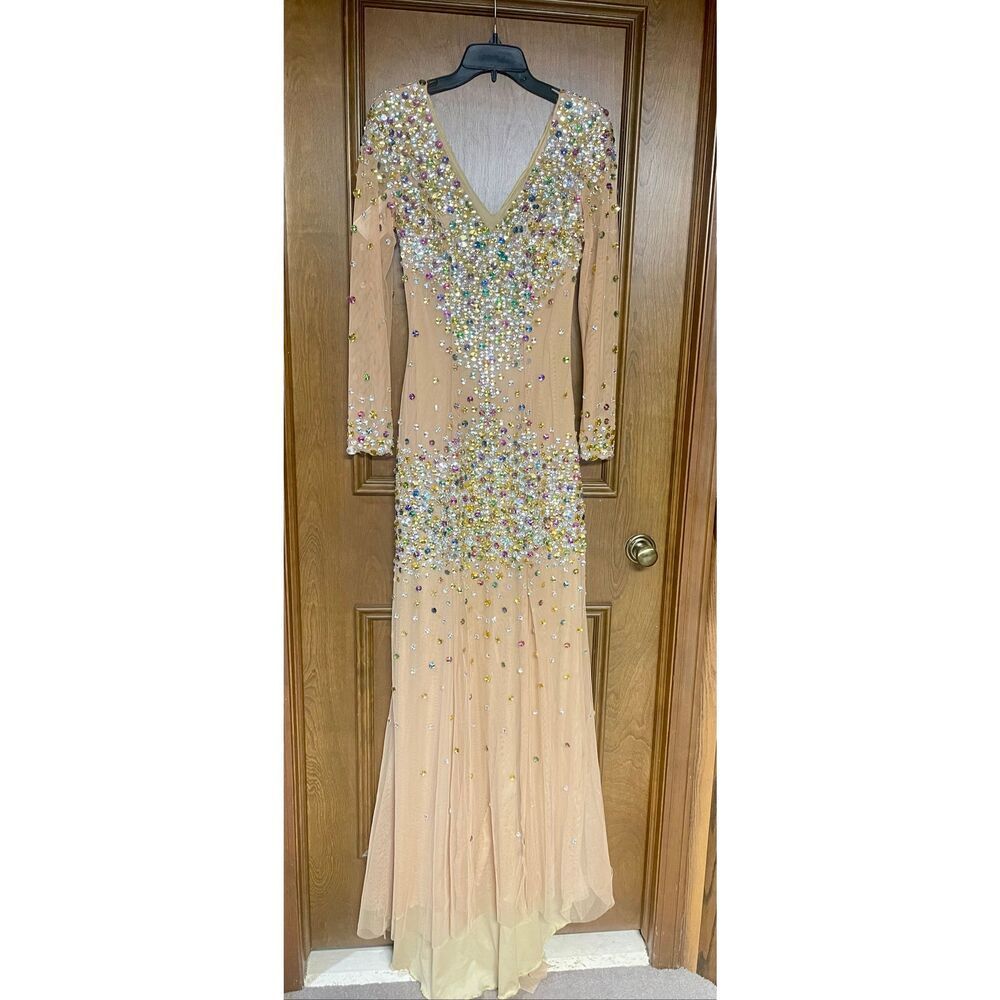 Stunning custom made gown with jewels